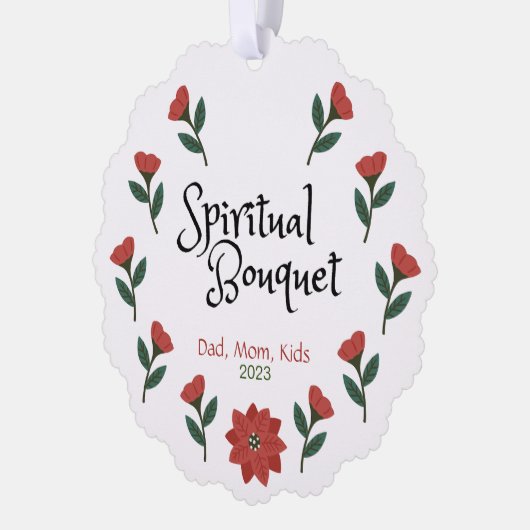 宗教的パーソナライズされたなクリスマス装飾カード オーナメントカード (左)