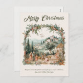 宗教的パーソナライズされたクリスマスカード シーズンポストカード (正面/裏面)