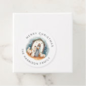 宗教的パーソナライズされた出生クリスマス フェイバータグ (インサイチュ)