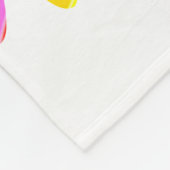 宗教的パーソナライズされた80番目の誕生日デザイン フリースブランケット (角)