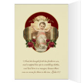 宗教的ベビーイエス聖なる書物、 経典クリスマスヴィンテージ (内側 (左))