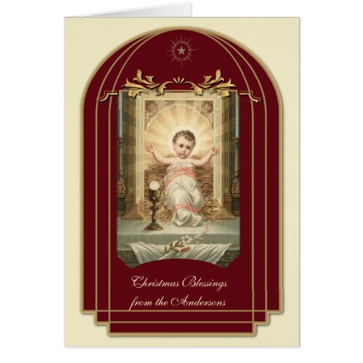 宗教的ベビーイエス聖なる書物、 経典クリスマスヴィンテージ (正面)