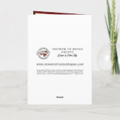 宗教的ベビーイエズスクリスマスエンジェルズビショップ シーズンカード (裏面)