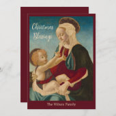 宗教的マドンナチャイルドクリスマス恵みカスタム シーズンカード (正面/裏面)