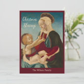 宗教的マドンナチャイルドクリスマス恵みカスタム シーズンカード (スタンド正面)