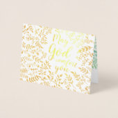 宗教的メイ神心地よいユー悔やみや弔慰 箔カード (正面)