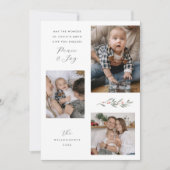 宗教的モダンなクリスマスの緑の数々の写真 シーズンカード (正面)