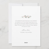 宗教的モダンなクリスマスの緑の数々の写真 シーズンカード (裏面)