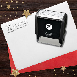 宗教的モダンなクリスマス差出人住所 セルフインキングスタンプ