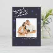 宗教的モダンな北スターのクリスマスフォトカード 招待状 (スタンド正面)