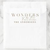 宗教的モダンシックな金ゴールド数々の写真 長方形シール (バッグ)