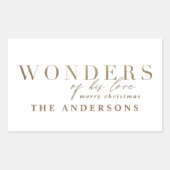 宗教的モダンシックな金ゴールド数々の写真 長方形シール (正面)