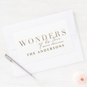 宗教的モダンシックな金ゴールド数々の写真 長方形シール (封筒)