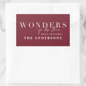 宗教的モダンシックタイポグラフィクリスマス 長方形シール (バッグ)