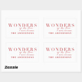 宗教的モダンシックタイポグラフィクリスマス 長方形シール (シート)