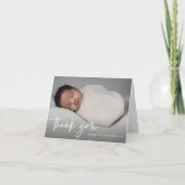 宗教的モダン写真バプテスマの脚本 サンキューカード (正面)