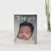 宗教的モダン写真バプテスマの脚本 サンキューカード (正面)