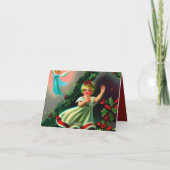 宗教的モダン素朴な可愛い天使のクリスマス シーズンカード (裏面)