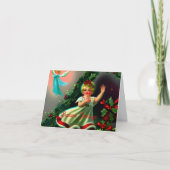 宗教的モダン素朴な可愛い天使のクリスマス シーズンカード (正面)