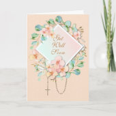 宗教的ユーカリプトゥスロザリオヴァージンメアリー聖なる書物、 経典 カード (正面)