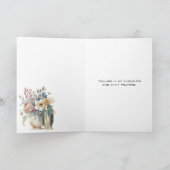 宗教的ロザリオフローラブーケ祈りの言葉 カード (内部)