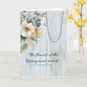 宗教的ロザリオフローラブーケ祈りの言葉 カード (黄色い花)