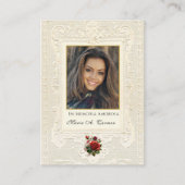 宗教的ヴァージンメアリスペインのー葬儀祈りの言葉プラック プレイスカード (正面)