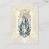 宗教的ヴァージンメアリスペインのー葬儀祈りの言葉 プレイスカード (正面)