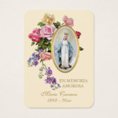 宗教的ヴァージンメアリスペインのー葬儀神聖祈りの言葉 (正面)