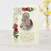 宗教的ヴァージンメアリーイエススピリチュアルブーケ カード (黄色い花)