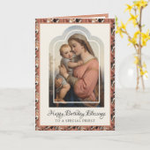 宗教的ヴァージンメアリーイエス祈りの言葉聖なる書物、 経典 カード (黄色い花)