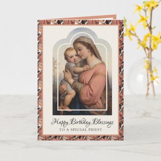 宗教的ヴァージンメアリーイエス祈りの言葉聖なる書物、 経典 カード (黄色い花)