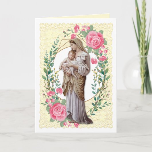 宗教的ヴァージンメアリーイエズピンクローズ シーズンカード (正面)