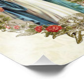 宗教的ヴァージンメアリーカトリックレッドローゼアンドレース フォトプリント            (角)