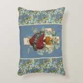 宗教的ヴァージンメアリーハートフローラクロス アクセントクッション (正面(垂直))