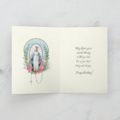 宗教的ヴァージンメアリーバラカトリック誕生日 シーズンカード (内部)