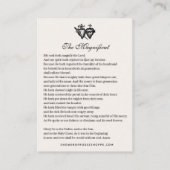 宗教的ヴァージンメアリーバラズピスタット祈りの言葉ホリー コーリングカード (裏面)