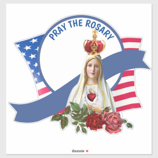 宗教的ヴァージンメアリーバラフェイティマ国旗のシール シール (シート)