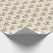 宗教的ヴァージンメアリーピンクローゼスヴィンテージ ラッピングペーパー (角)