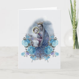 宗教的ヴァージンメアリーフローラカトリックヴィンテージ カード