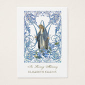 宗教的ヴァージンメアリーフローラ葬儀祈りの言葉カード (正面)