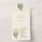 宗教的ヴァージンメアリールルド誕生日 オールインワン招待状 (内側)