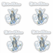 宗教的ヴァージンメアリーレディーオブグレースブルーフラワーズS シール (正面)