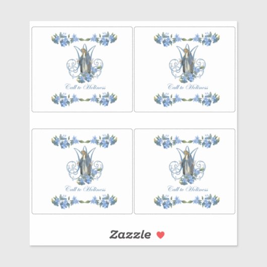 宗教的ヴァージンメアリーレディーオブグレースブルーフラワーズS シール (シート)