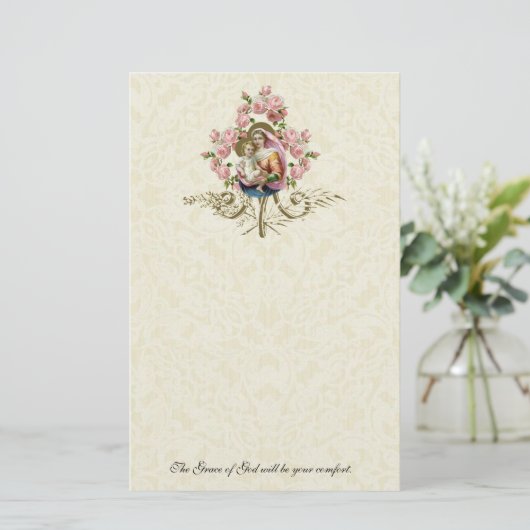 宗教的ヴァージンメアリーヴィンテージカトリックバラ (スタンド正面)