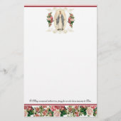 宗教的ヴァージンメアリーヴィンテージカトリック祈りの言葉 (正面)