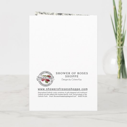 宗教的ヴァージンメリーイエス祈りの言葉聖なる書物、 経典カード カード (裏面)