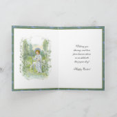 宗教的ヴィンテージイースターイエスと子羊 シーズンカード (内部)