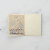 宗教的ヴィンテージカトリックヴァージンメアリー祈りの言葉 カード (内部)