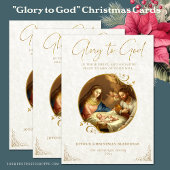 宗教的ヴィンテージクリスマス出生イエス シーズンカード